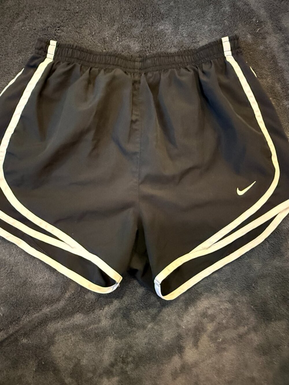 Nike Dri-FIT Tempo Running Shorts Black White Trim Track Athletic Womens XS Extr